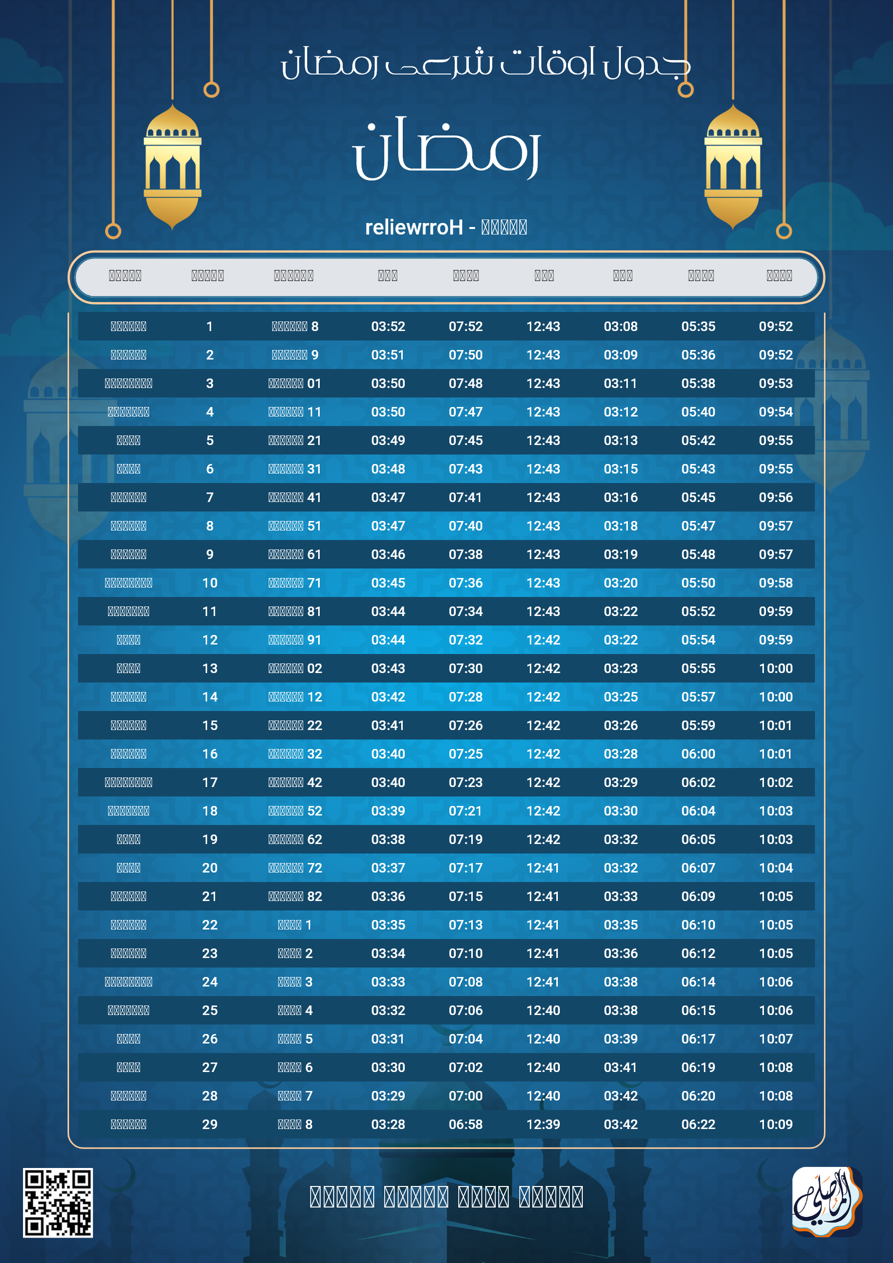 ramadan amsakiah image