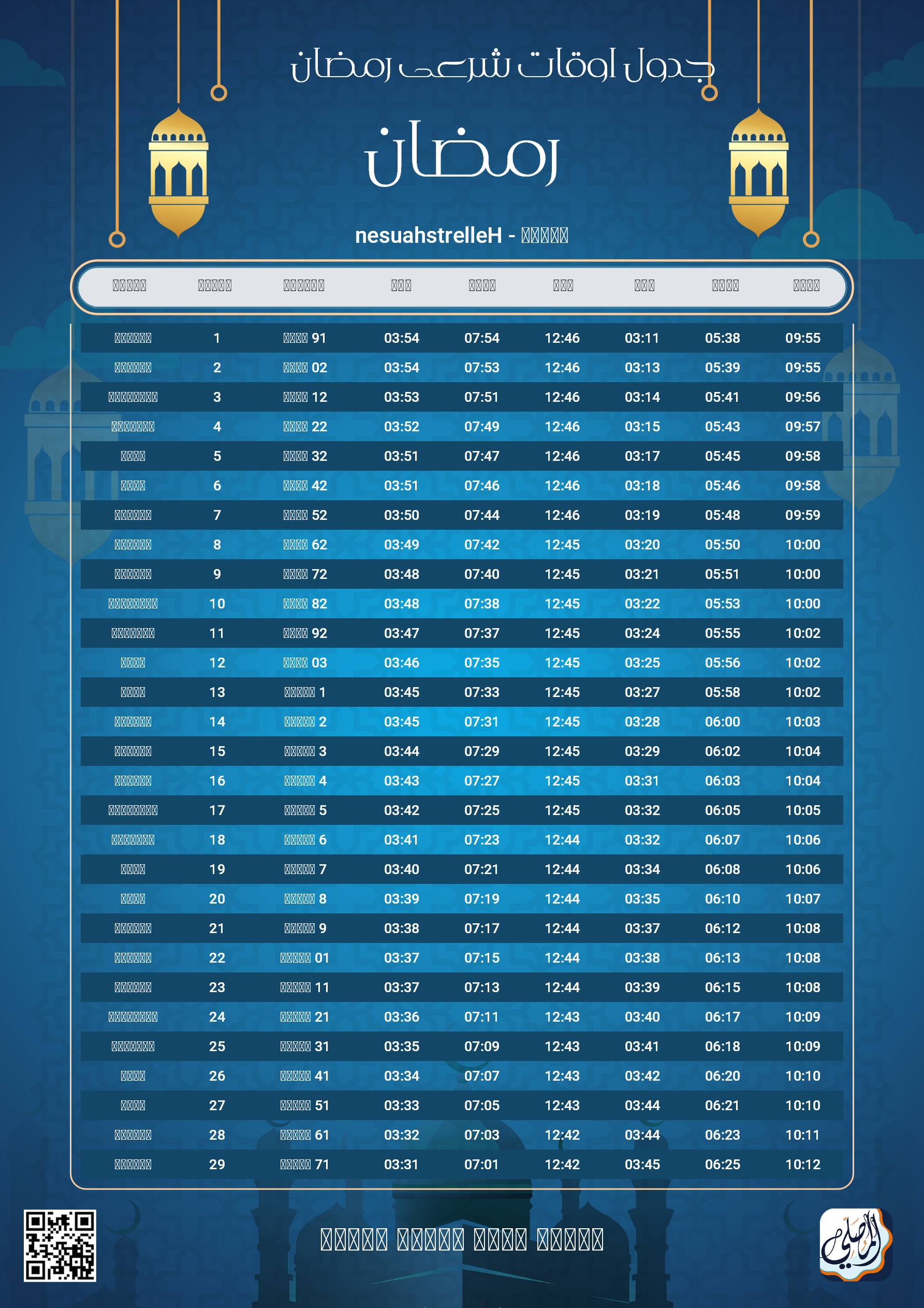 ramadan amsakiah image