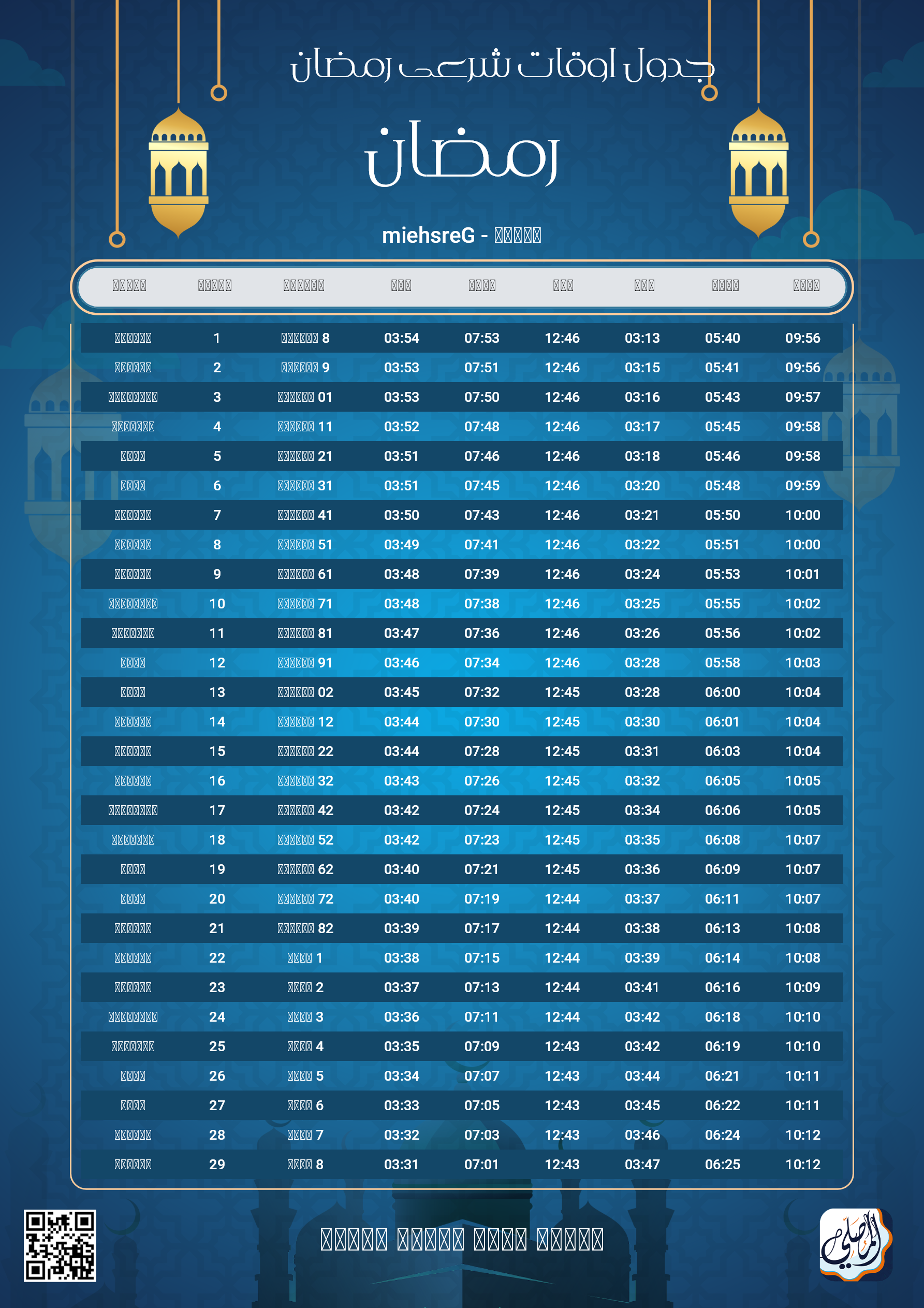 ramadan amsakiah image