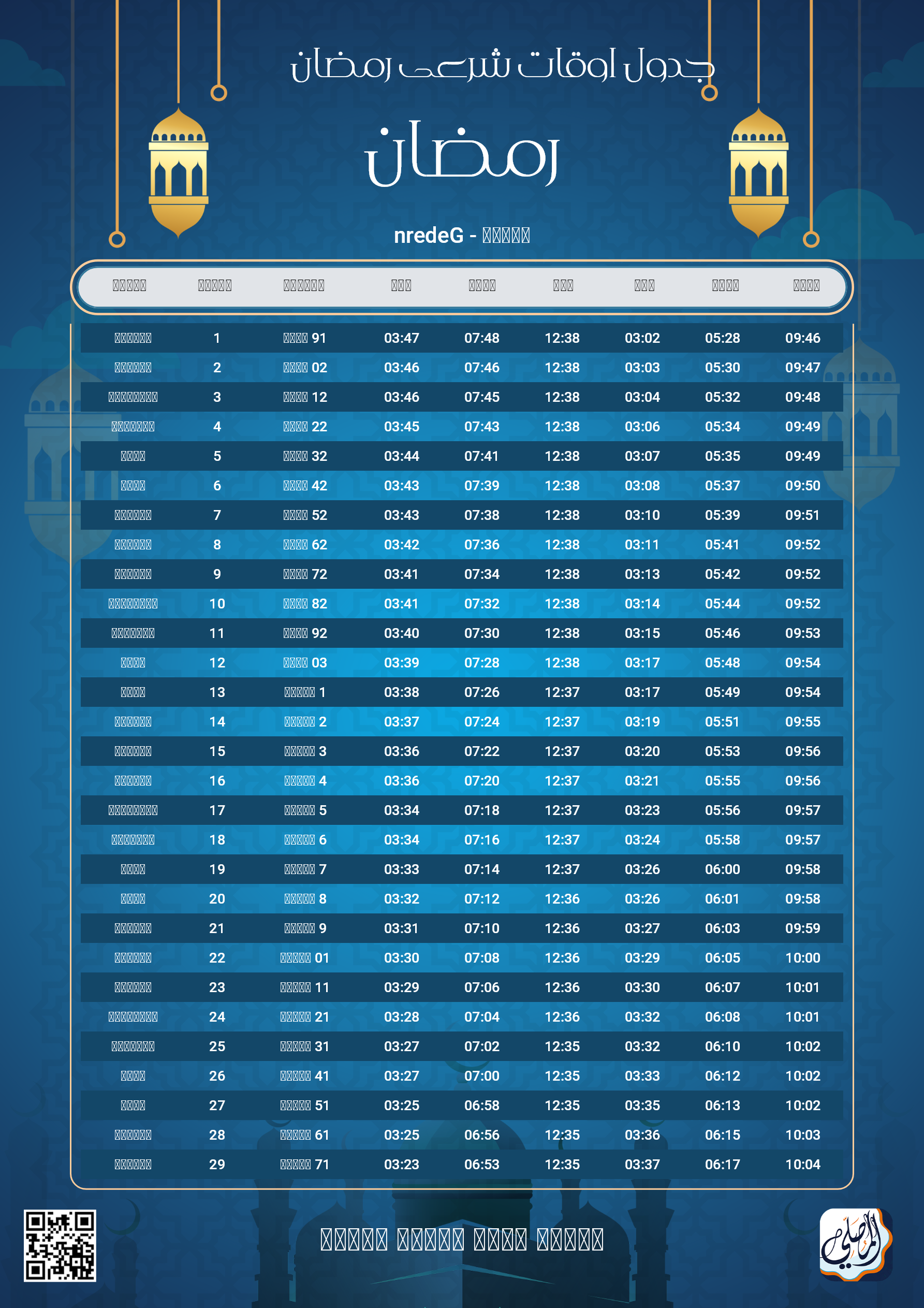 ramadan amsakiah image