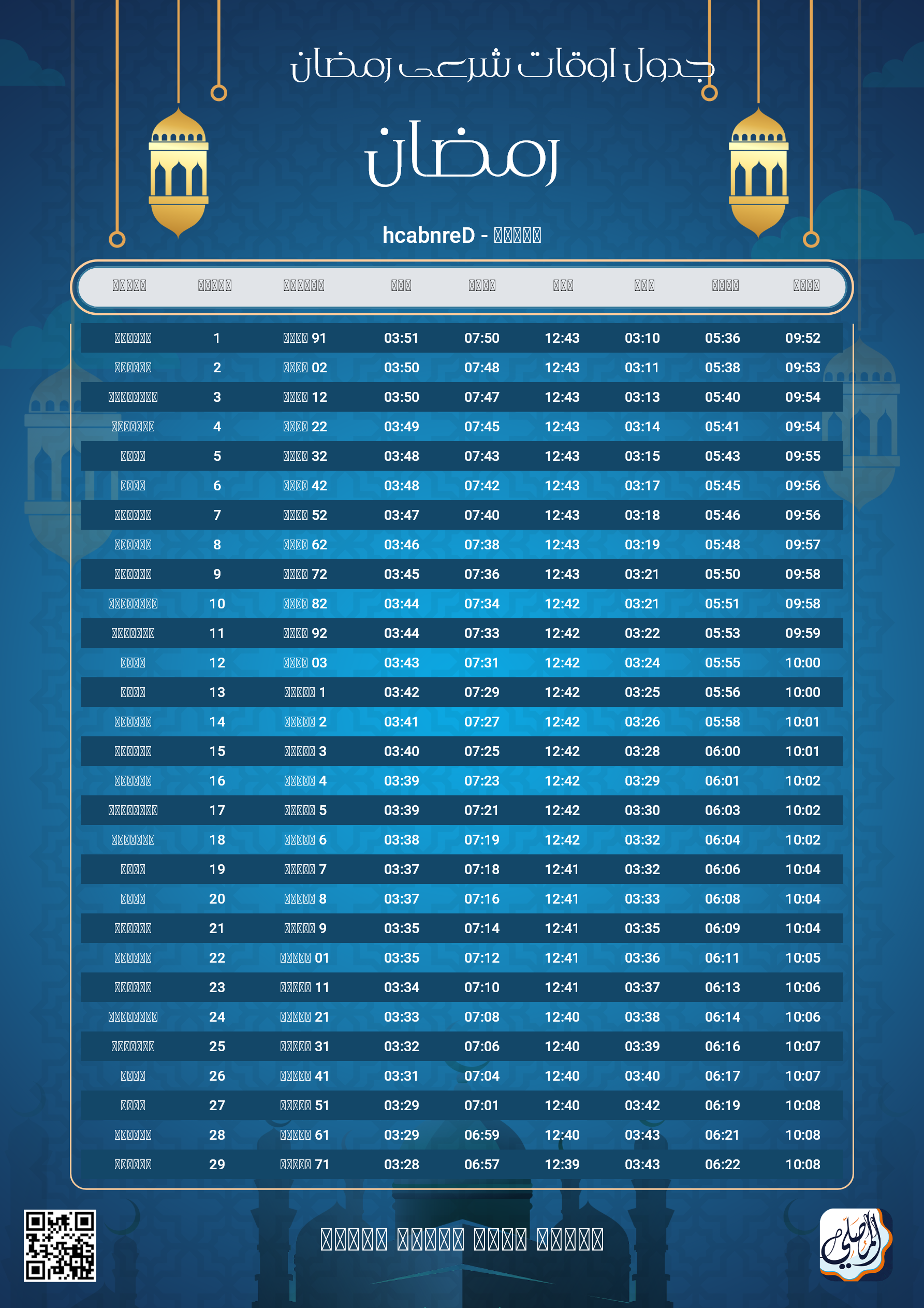 ramadan amsakiah image