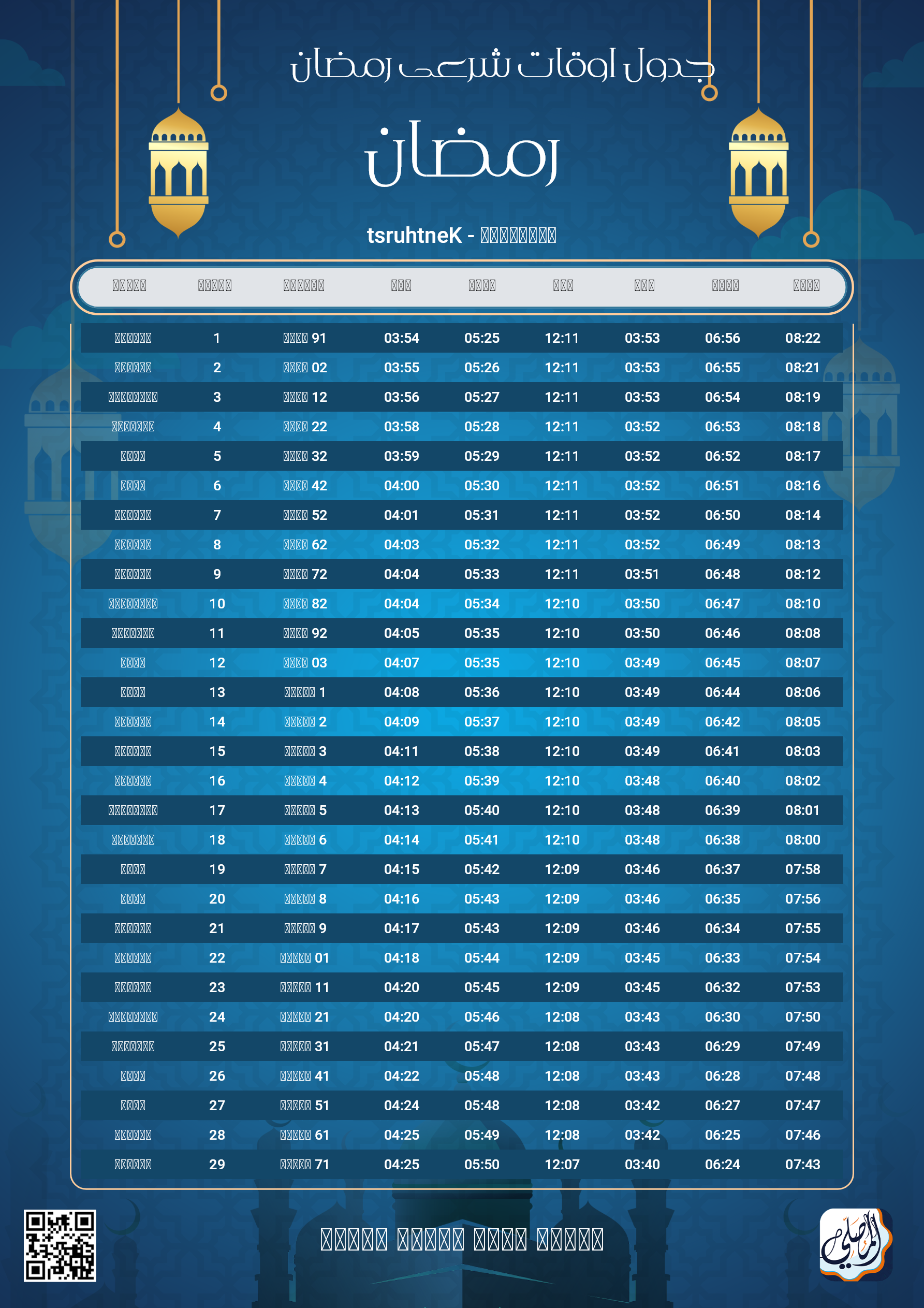 ramadan amsakiah image