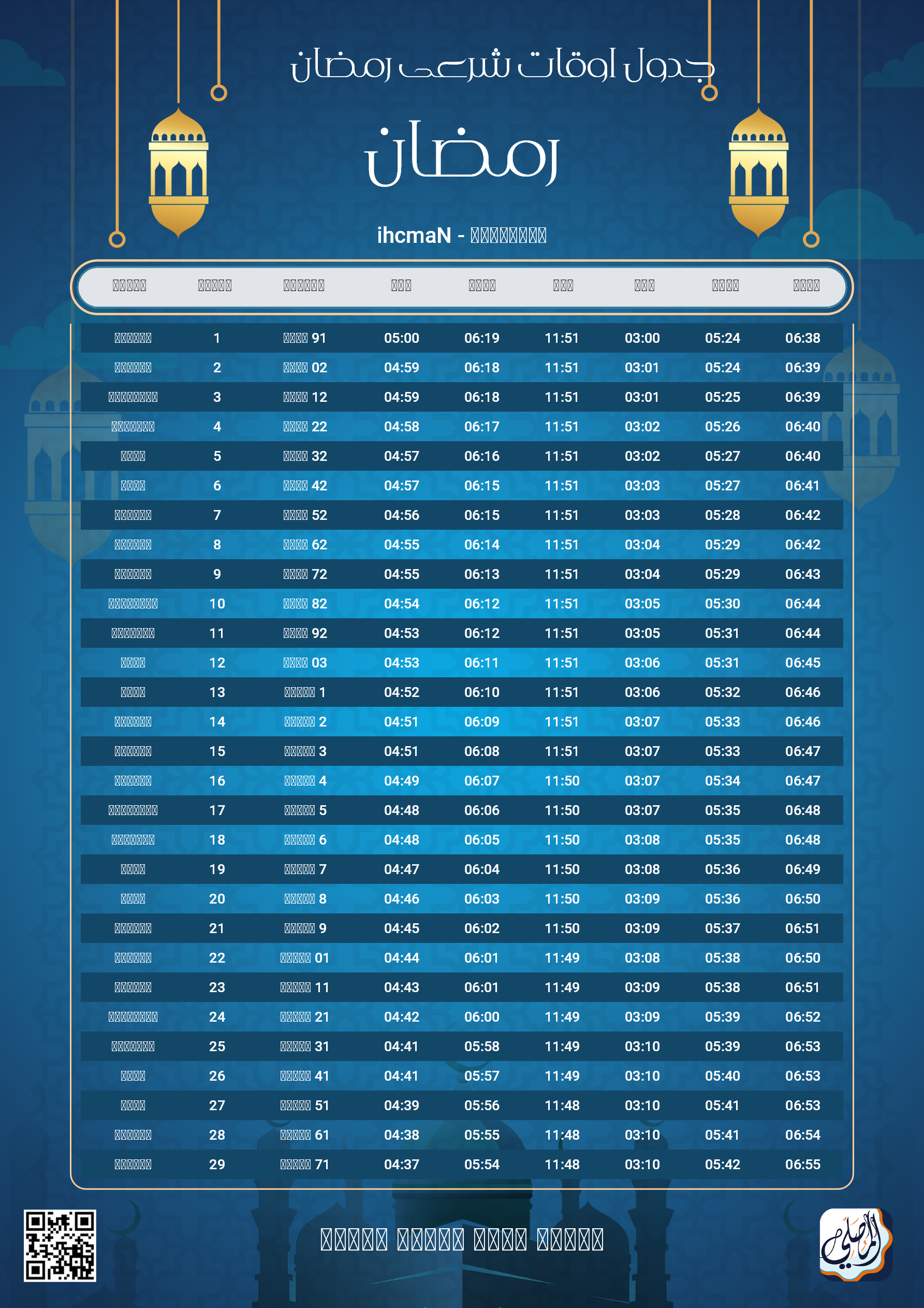 ramadan amsakiah image