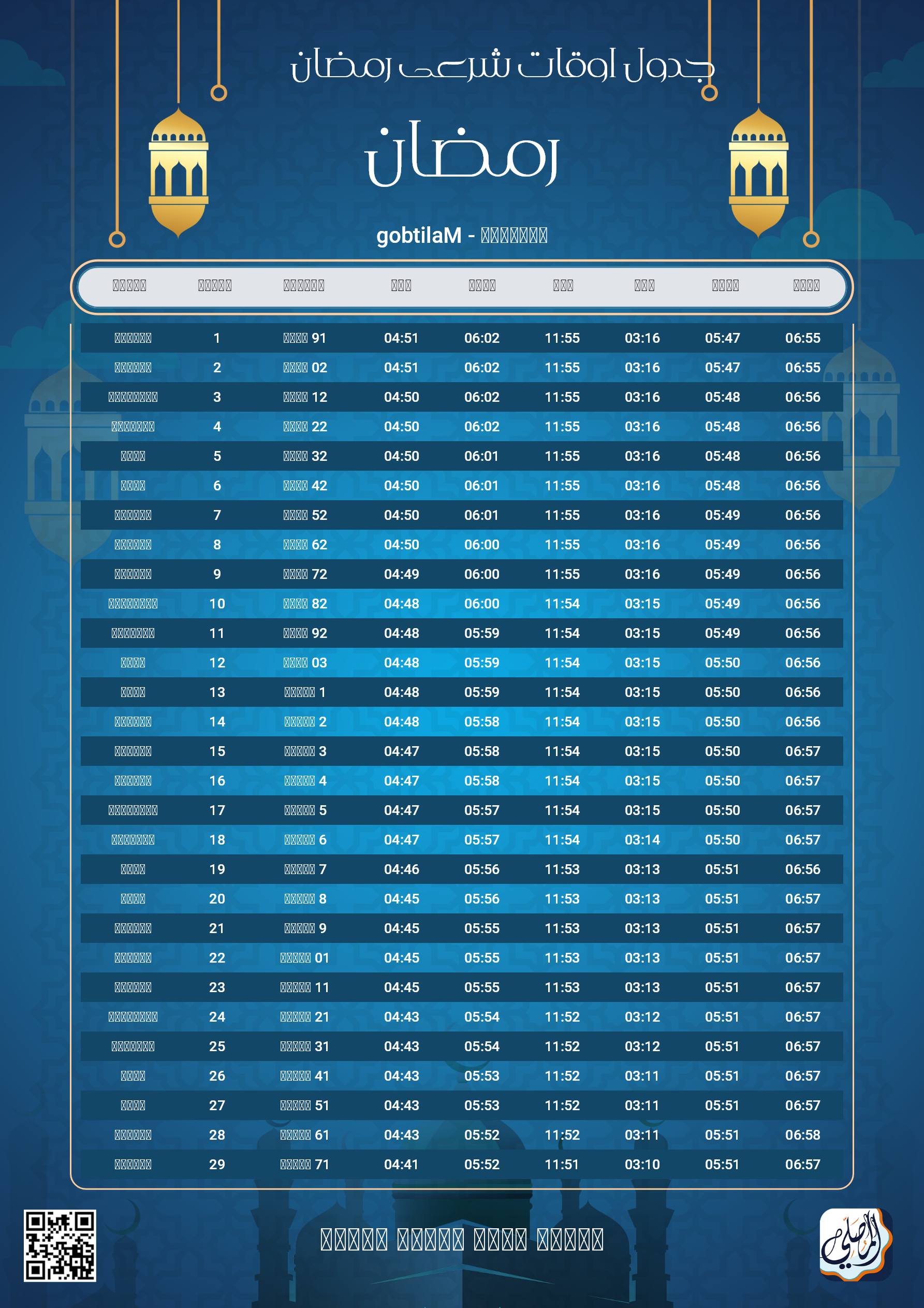 ramadan amsakiah image