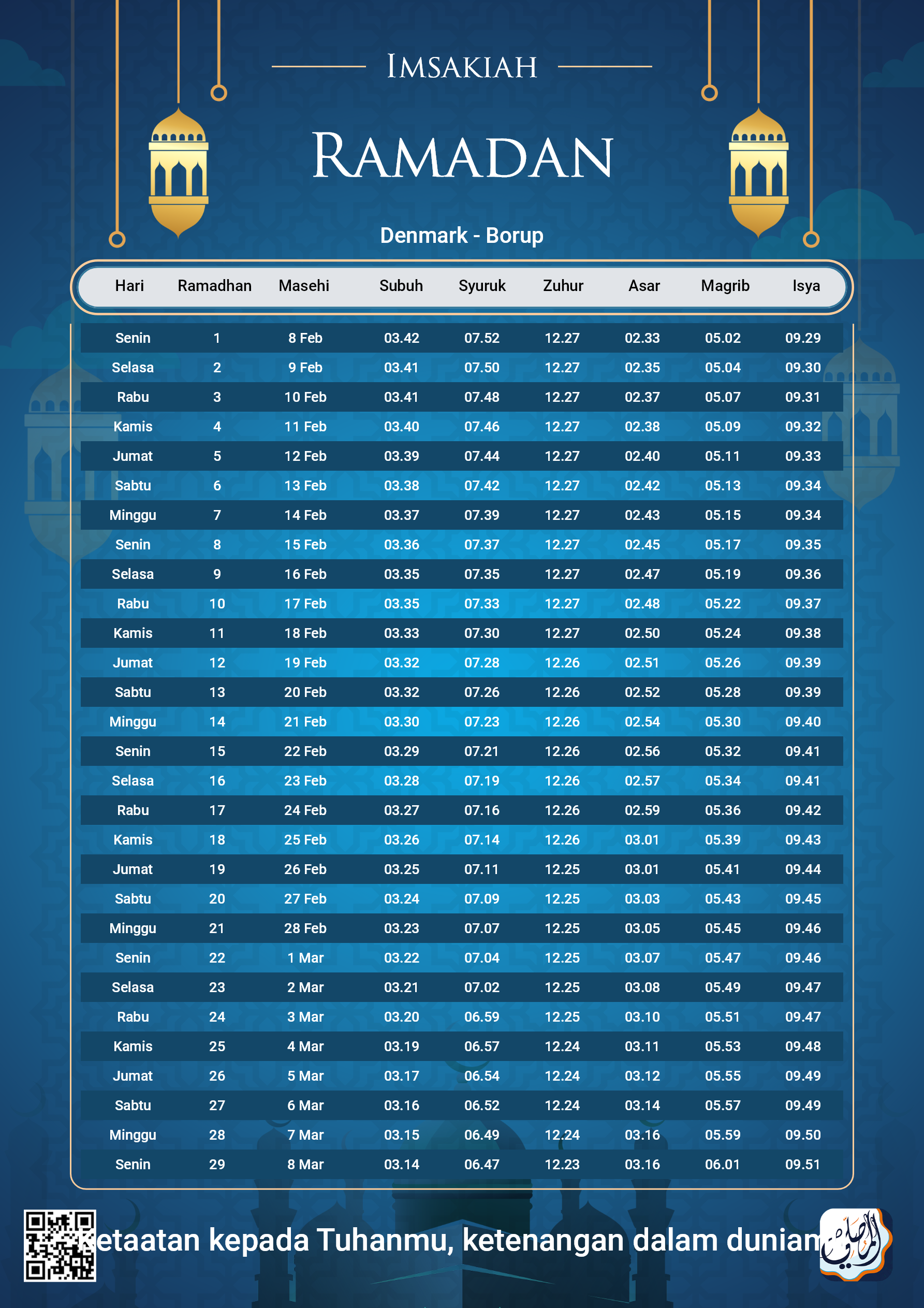 ramadan amsakiah image
