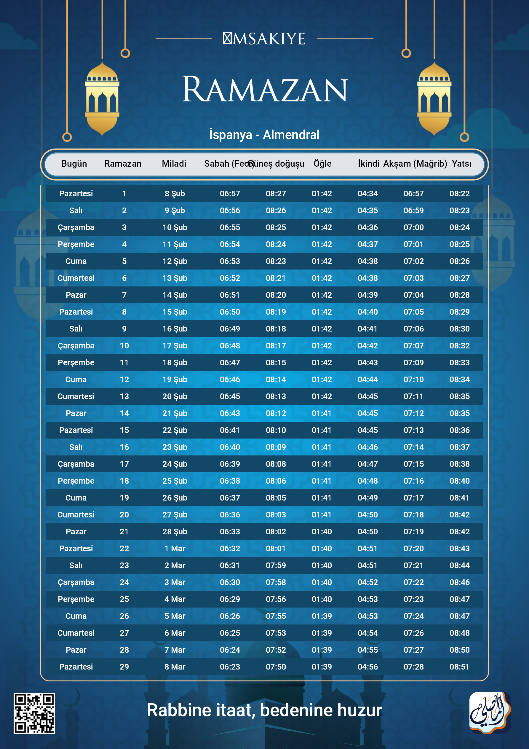 ramadan amsakiah image