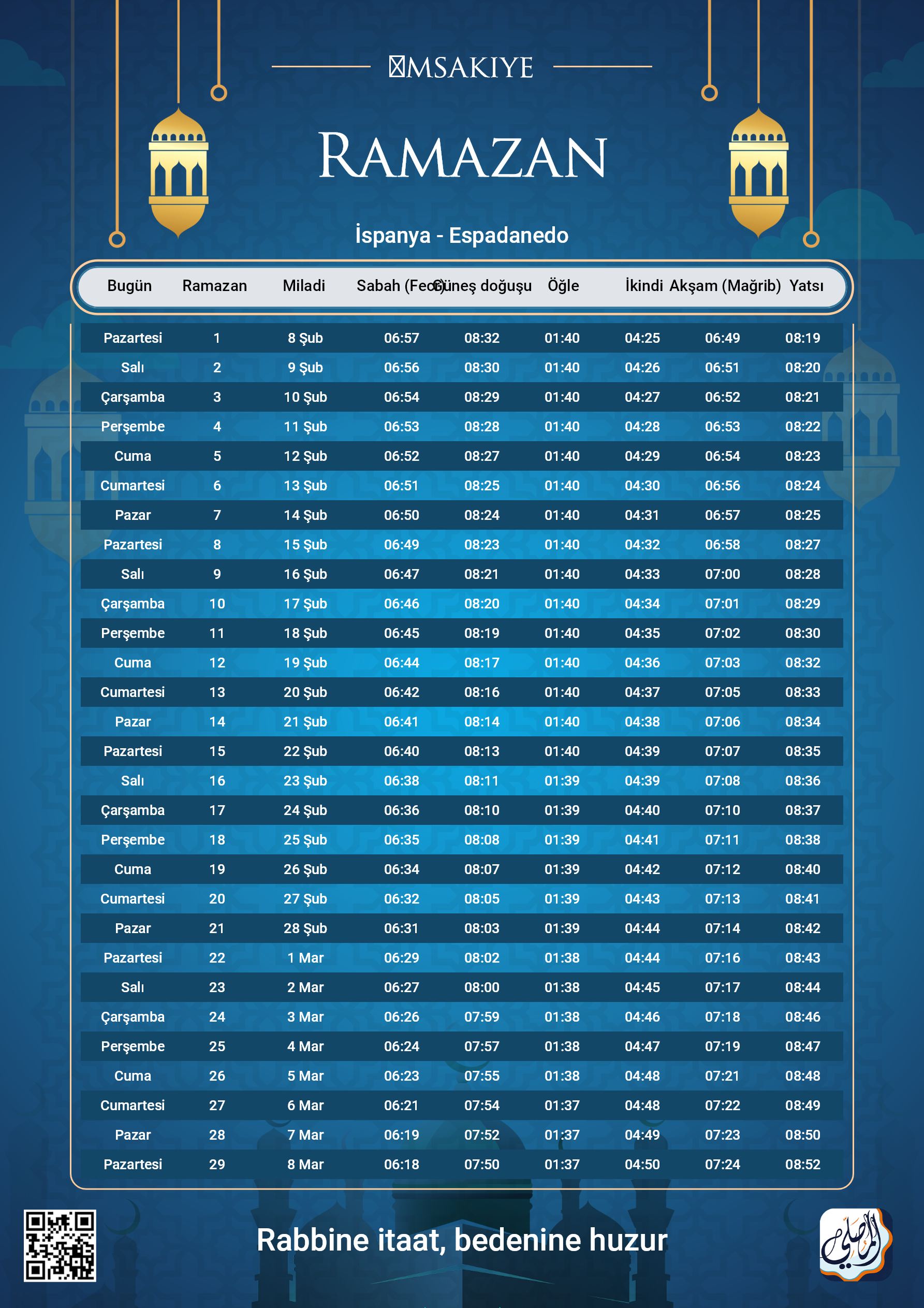 ramadan amsakiah image