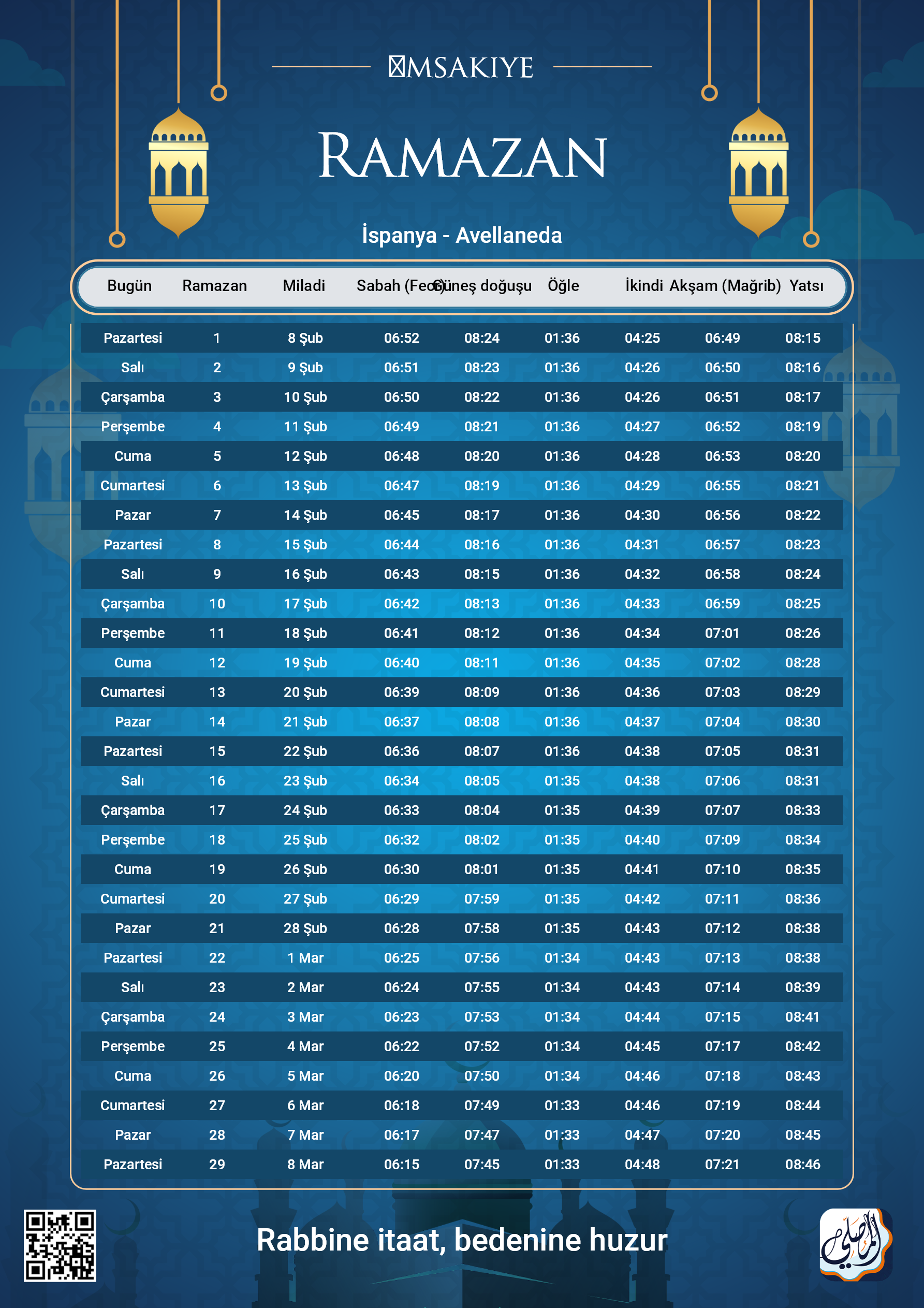 ramadan amsakiah image